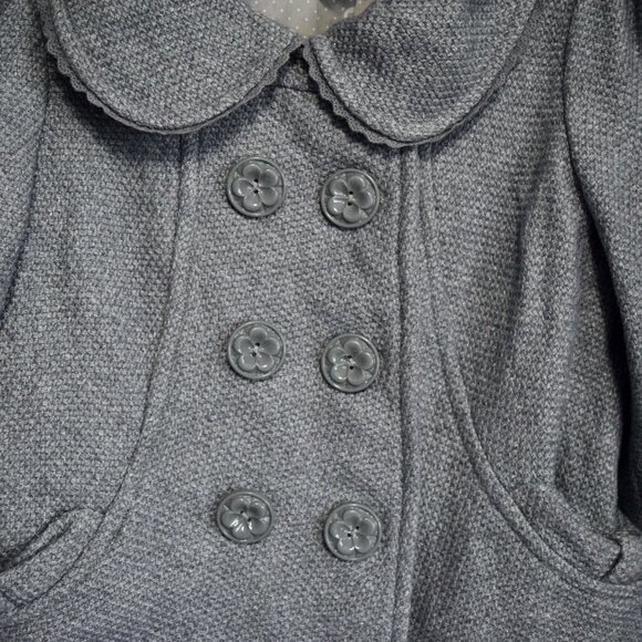 【SOLD】Gray Bow 46% Wool Winter Jacket - a. YiLian 阿依莲 Lolita Style - Picture 4 of 8